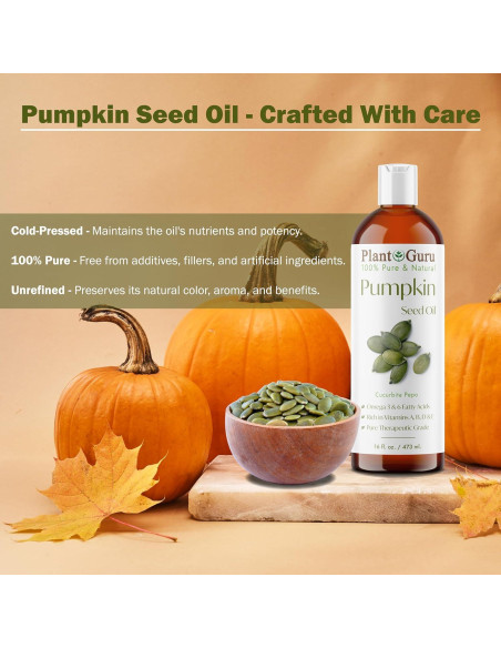 Aceite de Semilla de Calabaza 60 ml Plant Guru - 100% Puro Prensado en Frío Aceite de Semilla de Calabaza 60 ml Plant Guru - 100% Puro Prensado en Frío