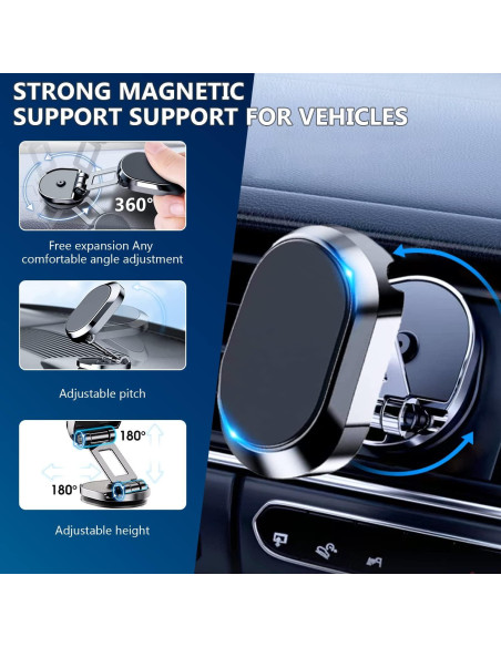 Soporte Magnético Plegable Rednow para Teléfono de Coche Soporte Magnético Plegable Rednow para Teléfono de Coche