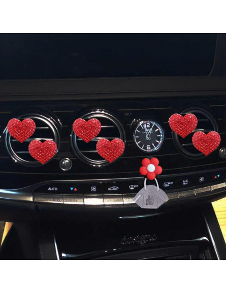 6 Clips de Ventilación Corazón Rojo Junfamilee con Fragancia 6 Clips de Ventilación Corazón Rojo Junfamilee con Fragancia
