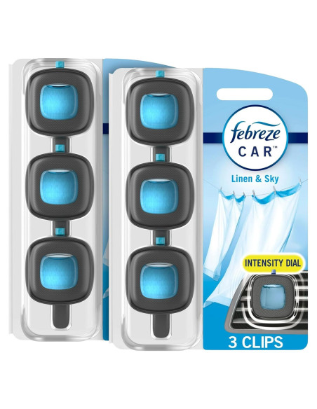 Febreze Ambientador para Auto Clip Ventilación Lino y Cielo 6 Pzas Febreze Ambientador para Auto Clip Ventilación Lino y Cielo 6 Pzas