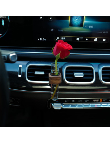 Jarrón de Flores para Auto LVBRT Modelo A de Vidrio 10cm