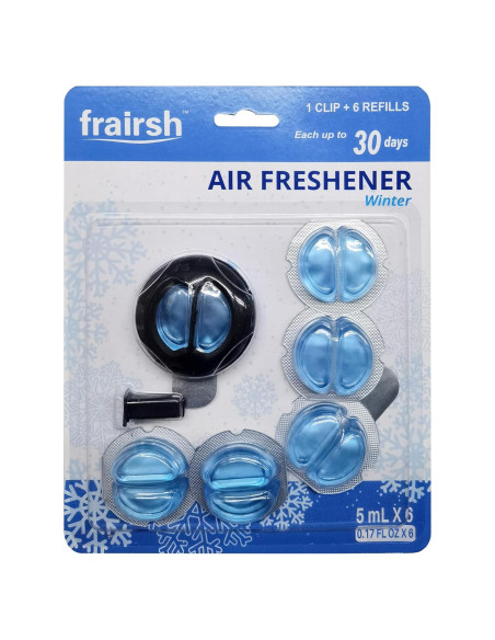 Ambientadores de Aire para Auto Frairsh Invierno 6 ct 5ml Ambientadores de Aire para Auto Frairsh Invierno 6 ct 5ml