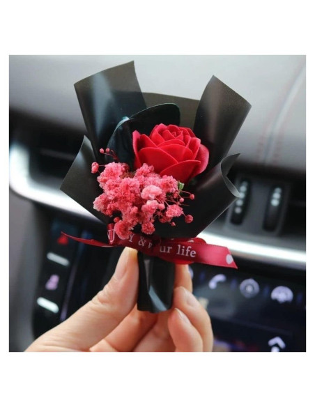 Ramo de Flores Secas Mini Rojas YuanHolumid para Coche Ramo de Flores Secas Mini Rojas YuanHolumid para Coche
