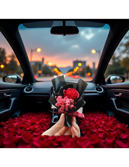 Ramo de Flores Secas Mini Rojas YuanHolumid para Coche Ramo de Flores Secas Mini Rojas YuanHolumid para Coche