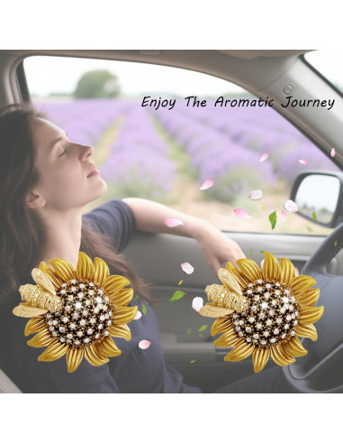 Ambientador de Coche ORIESSE Girasol con Clips de Ventilación