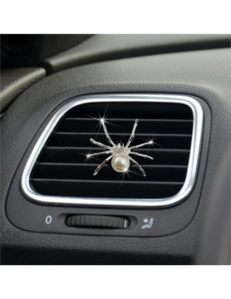 Clip de Ventilación para Ambientador de Coche Jinshining Araña Plateada Clip de Ventilación para Ambientador de Coche Jinshining Araña Plateada