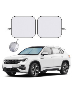 Ziciner Protector Solar para Parabrisas de Auto 2 Pcs 71.1x78.7cm