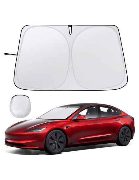 Protector Solar Parabrisas Tesla Modelo 3/Y 2016-2025 - Plegable UV Protector Solar Parabrisas Tesla Modelo 3/Y 2016-2025 - Plegable UV