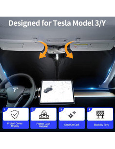 Sombrilla para Parabrisas Tesla Modelo 3/Y Chirano, UV, Plegable 2