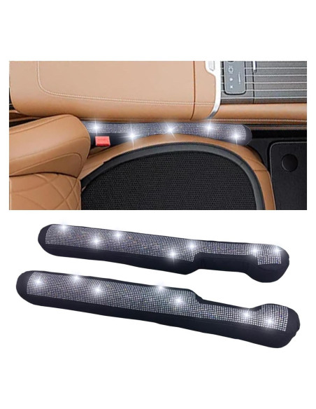 Relleno de Espacio entre Asientos de Coche LAINLOY 42x6cm Blanco 2PCS Relleno de Espacio entre Asientos de Coche LAINLOY 42x6cm Blanco 2PCS