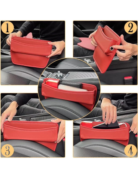 Organizador de Asiento de Coche CXCCOI - Relleno Microfibra 2pcs Organizador de Asiento de Coche CXCCOI - Relleno Microfibra 2pcs
