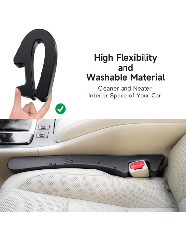 Relleno de Espacio entre Asientos Givifive 2 Pcs Negro