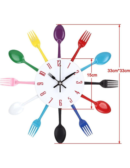 Reloj de Pared Timelike 3D Cocina Blanco 32cm Moderno Reloj de Pared Timelike 3D Cocina Blanco 32cm Moderno