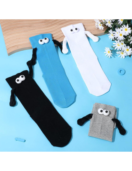 Calcetines Magnéticos 3D Manos Unidas - 4 Pares Divertidos Calcetines Magnéticos 3D Manos Unidas - 4 Pares Divertidos