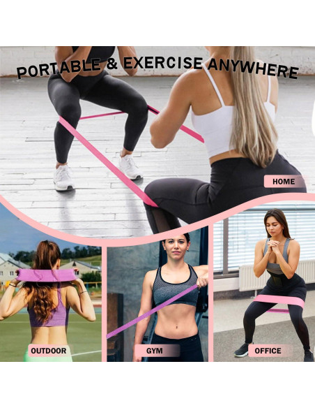 Bandas de Resistencia KANGFITER 6 PCS para Ejercicio y Yoga Bandas de Resistencia KANGFITER 6 PCS para Ejercicio y Yoga