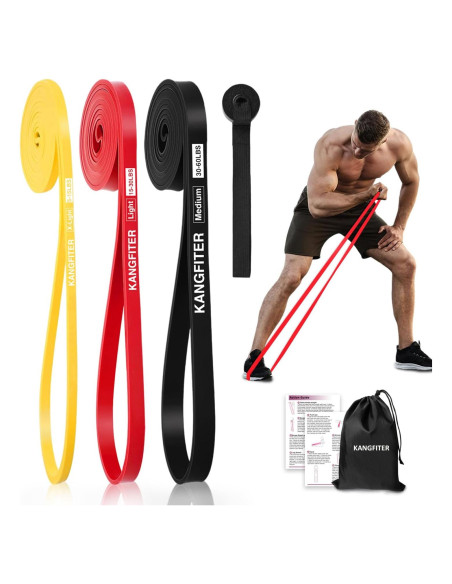 Bandas de Resistencia KANGFITER 3 Niveles para Entrenamiento Bandas de Resistencia KANGFITER 3 Niveles para Entrenamiento