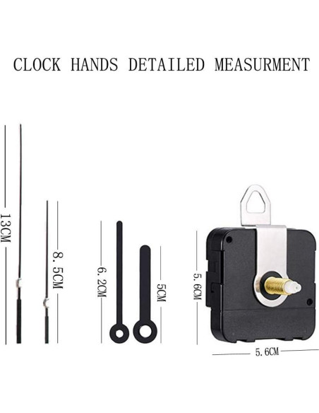 Movimiento de Reloj de Cuarzo Timelike con Manecillas DIY Movimiento de Reloj de Cuarzo Timelike con Manecillas DIY
