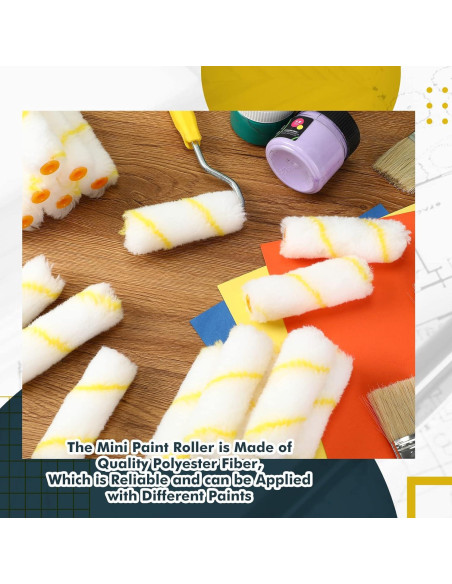 Cubiertas de Rodillo de Pintura Leumoi 100 Pcs 10.16 cm Microfibra Cubiertas de Rodillo de Pintura Leumoi 100 Pcs 10.16 cm Microfibra