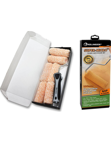 Rodillo de Pintura Mini ROLLINGDOG 4" Microfibra 3/8" Nap Rodillo de Pintura Mini ROLLINGDOG 4" Microfibra 3/8" Nap