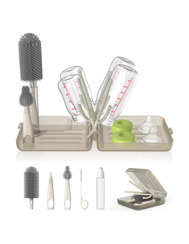 Juego de Cepillos para Botellas YOTIME 3 Unidades Café Claro