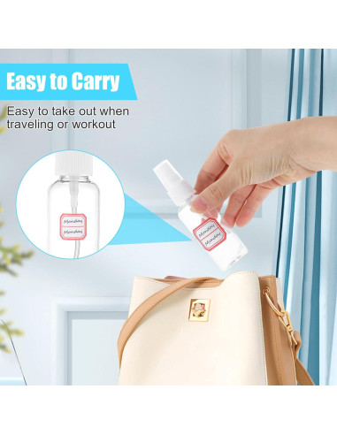 Set de 10 Botellas de Spray 50ml Qianyu Transparentes