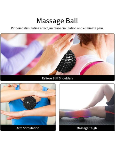 Set de Masaje Muscular Profundo 6 en 1 Aucuu con Rodillo