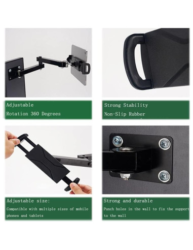 Soporte de Pared para Tableta FUZADEL 360 Ajustable 7-13"