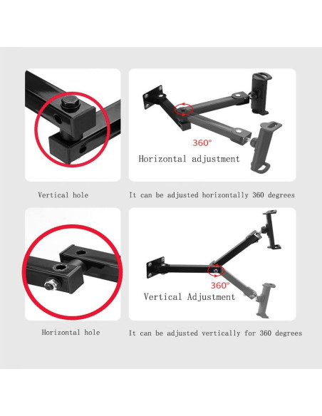 Soporte de Pared para Tableta FUZADEL 360 Ajustable 7-13" Soporte de Pared para Tableta FUZADEL 360 Ajustable 7-13"