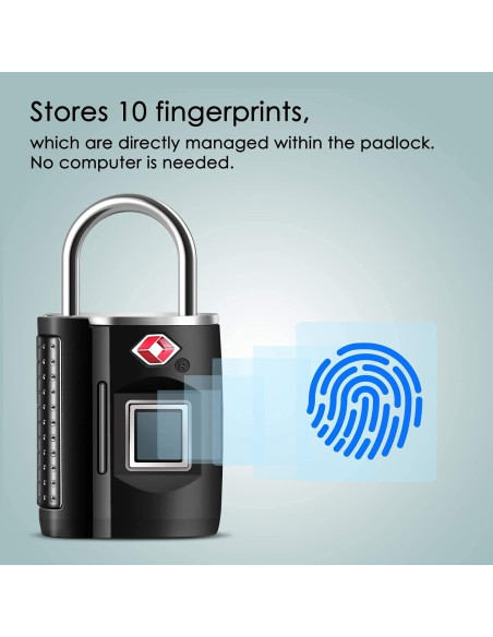 Cerradura Biométrica MYPIN con Huella Dactilar, Aprobada TSA Cerradura Biométrica MYPIN con Huella Dactilar, Aprobada TSA