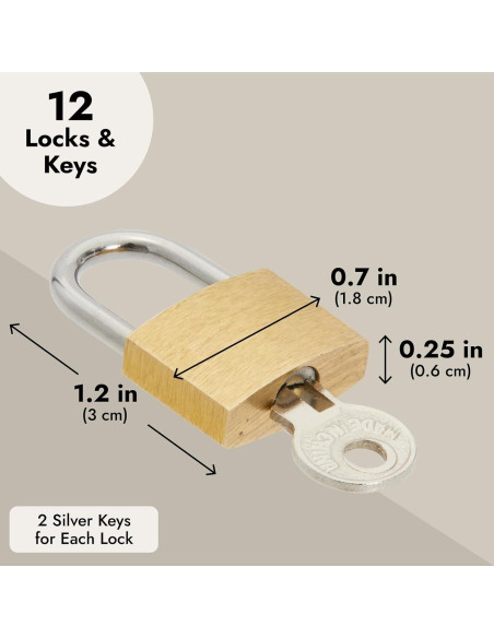 Juvale Mini Candados de Seguridad con Llaves - 12 Piezas 1.78cm Juvale Mini Candados de Seguridad con Llaves - 12 Piezas 1.78cm