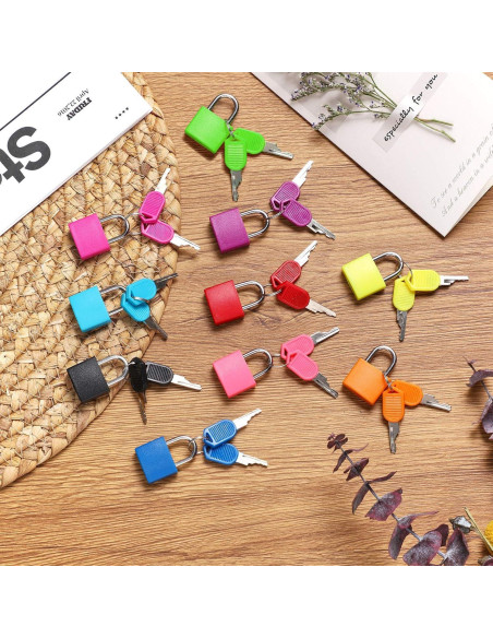 Candados Mini Ripeng 4 Pcs con Llave Multicolor 3.18cm Candados Mini Ripeng 4 Pcs con Llave Multicolor 3.18cm