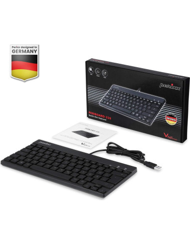Teclado Mini USB Perixx PERIBOARD-326 Retroiluminado