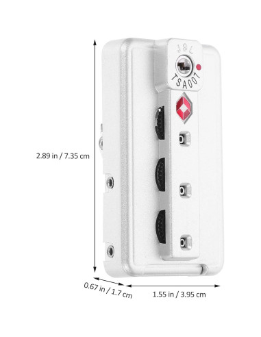 Candado de Equipaje Hemoton TSA 2pcs Combinación 3 Dígitos