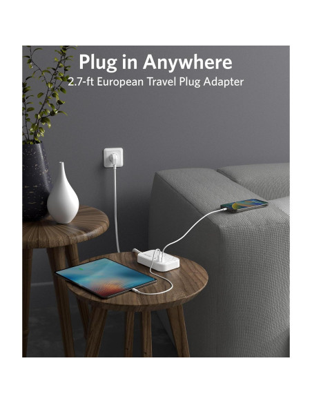 Adaptador de Enchufe de Viaje BESTEK Tipo E/F 7-en-1 USB C Adaptador de Enchufe de Viaje BESTEK Tipo E/F 7-en-1 USB C