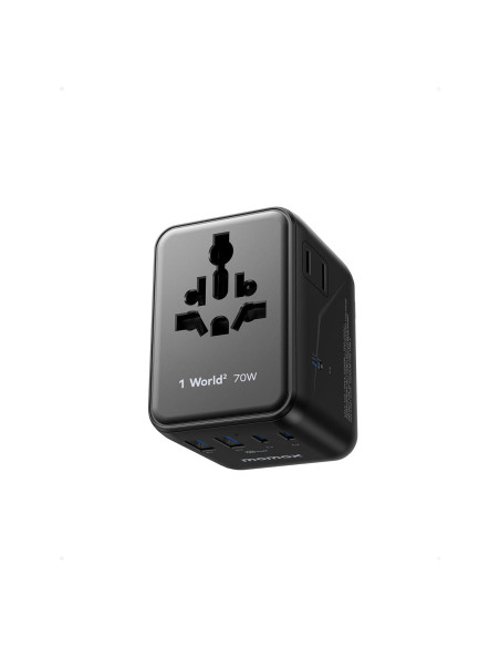 Adaptador de Viaje Universal MOMAX 70W con 7 Puertos USB Adaptador de Viaje Universal MOMAX 70W con 7 Puertos USB