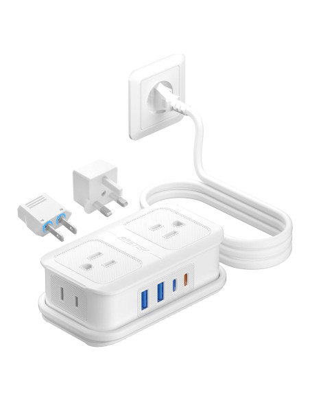 Adaptador de Enchufe de Viaje BESTEK 8 en 1 con 4 USB Adaptador de Enchufe de Viaje BESTEK 8 en 1 con 4 USB