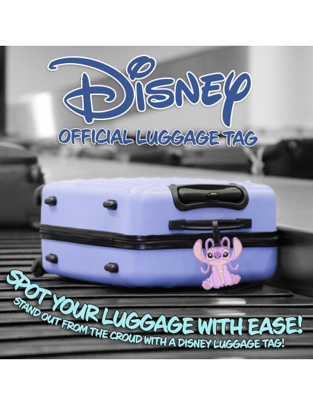 Etiquetas de Equipaje Disney - Ángel Púrpura - PVC Durable Etiquetas de Equipaje Disney - Ángel Púrpura - PVC Durable