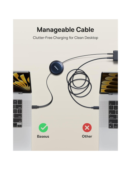 Cable USB C Retráctil Baseus 100W 149.86 cm Carga Rápida Cable USB C Retráctil Baseus 100W 149.86 cm Carga Rápida