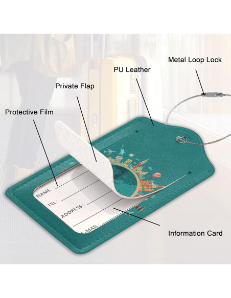 Etiqueta de Equipaje Elightvap Go Travel Flight Views 11.94x6.99 cm Etiqueta de Equipaje Elightvap Go Travel Flight Views 11.94x6.99 cm