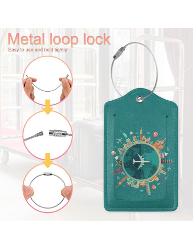 Etiqueta de Equipaje Elightvap Go Travel Flight Views 11.94x6.99 cm