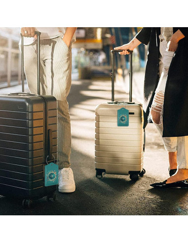 Etiqueta de Equipaje Elightvap Go Travel Flight Views 11.94x6.99 cm