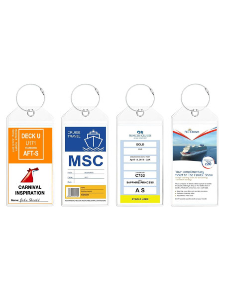 Etiquetas de Equipaje de Crucero NTONPOWER 4 Pack Impermeables Etiquetas de Equipaje de Crucero NTONPOWER 4 Pack Impermeables
