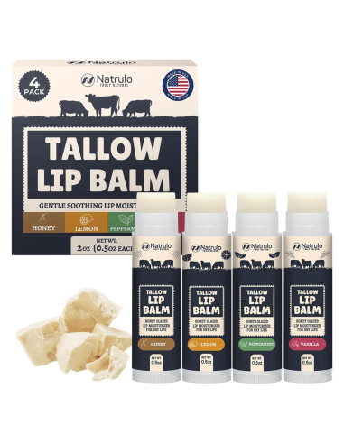 Bálsamo Labial Natural Natrulo - Hidratante de Grasa de Res 117g