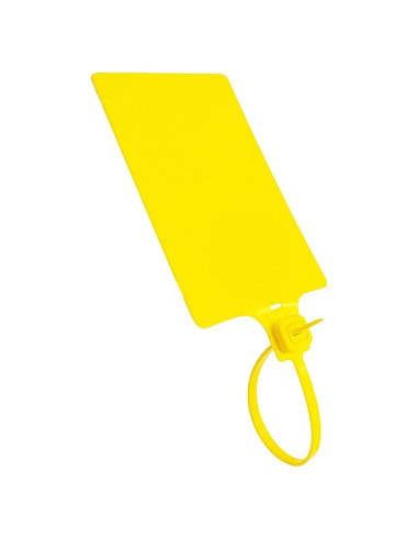 Etiquetas de Sellos Plásticos XF-Vel 255 mm Amarillo Paquete 100 pcs