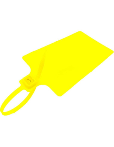 Etiquetas de Sellos Plásticos XF-Vel 255 mm Amarillo Paquete 100 pcs