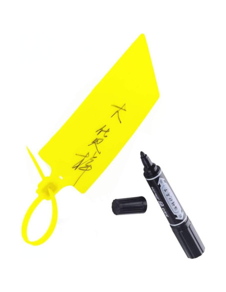 Etiquetas de Sellos Plásticos XF-Vel 255 mm Amarillo Paquete 100 pcs Etiquetas de Sellos Plásticos XF-Vel 255 mm Amarillo Paquete 100 pcs