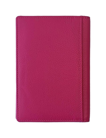 Billetera de Pasaporte de Cuero RFID Rosa Brillante Personalizada Billetera de Pasaporte de Cuero RFID Rosa Brillante Personalizada