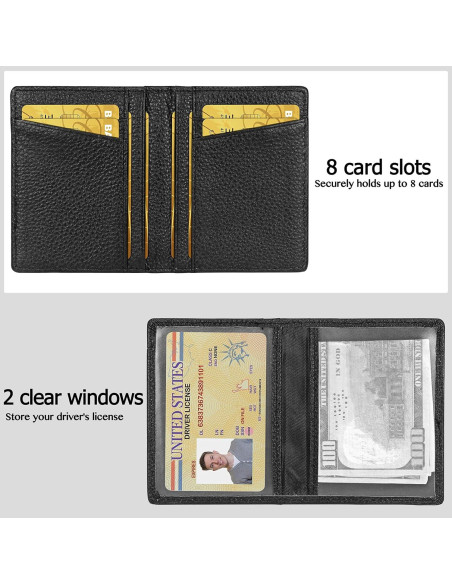 Cartera Minimalista Slim Unaone de Cuero Negro con Bloqueo RFID Cartera Minimalista Slim Unaone de Cuero Negro con Bloqueo RFID