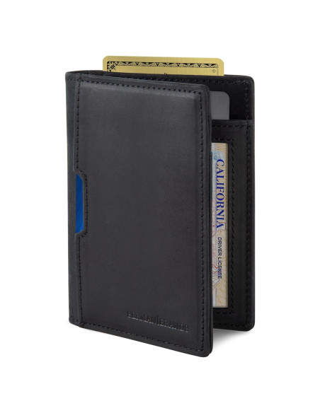 Cartera Bifold de Cuero SERMAN BRANDS con Bloqueo RFID - Negro Cartera Bifold de Cuero SERMAN BRANDS con Bloqueo RFID - Negro