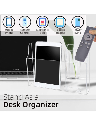 Soporte de Pared Transparente Pansyling 2-Bolsillo para Tabletas